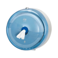 Диспенсер для туалетной бумаги в рулонах Tellus (tork) Wave T8, 472024, с центральной вытяжкой, синий