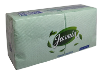 Салфетки бумажные Jasmin 24 x 24см, 250шт, 1 слой, салатовые