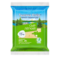 Сыр Тысяча Озер Легкий кусок 15%, 180г