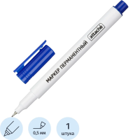 Маркер перманентный Attache синий, 0.5мм