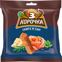 Сухарики 3 корочки семга и сыр, 100г