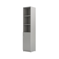 Шкаф-колонка высокий Skyland Simple SR-5U.5, правый, серый, 386х375х1815мм