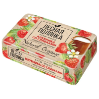 Мыло туалетное 90 г, ЛЕСНАЯ ПОЛЯНКА (Нэфис Косметикс), 'Клубника со сливками', 1097-2