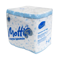 Салфетки бумажные Motti 24х24см, 100шт, 1 слой, белые