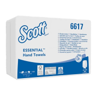 Бумажные полотенца Kimberly-Clark Scott Essential H2, 1 слой, Z-сложение, 340лист, белые, 6677