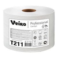 Туалетная бумага Veiro Professional Comfort 2 слоя, 80м, белая, T211