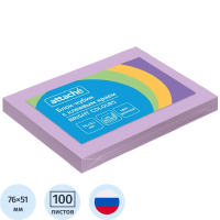 Стикеры Attache Bright colours фиолетовый, 76х51мм, 100 листов