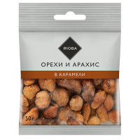 Смесь орехов Rioba в карамели, 50г