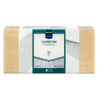 Салфетки бумажные Metro Professional 24 x 24см, 400шт, 1 слой, кремовые