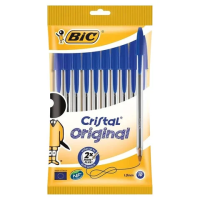 Набор шариковых ручек Bic Cristal Original синие, 0.32мм, 10шт/уп, одноразовые