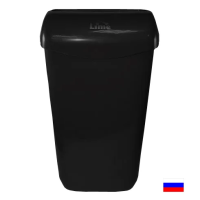 Корзина д/мусора LIME 23л подвесная с держателем мешка черная (974232)