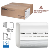 Диспенсерные салфетки Veiro Professional Comfort белые, 16.2х21см, 2 слоя, 220шт
