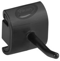 Настенное крепление Vikan 41,5мм, гигиеничное, и одинарный крюк, черный, 10129