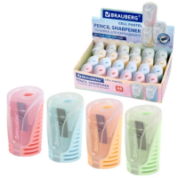 Точилка с контейнером BRAUBERG 'CELL PASTEL', пастельные цвета ассорти, 272503