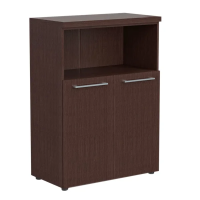 Шкаф средний Skyland Alto AMC 85.3, венге магия, 850х456х1200мм, с глухими малыми дверьми, с топом