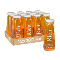 Сок Rich яблочный, 200мл x 12 шт