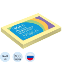 Стикеры Attache Bright colours желтый, 76х51мм, 100 листов