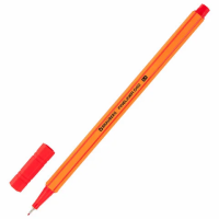 Линер Brauberg Fine 040 красный, 0.4мм, оранжевый корпус