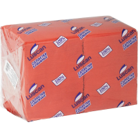 Салфетки бумажные Luscan Profi Pack 24х24см, 400шт, 1 слой, красные