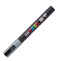 Маркер акриловый Uni Posca PC-3M серый, 0.9 - 1.3 мм, круглый