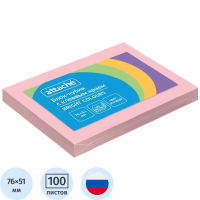Стикеры Attache Bright colours розовый, 76х51мм, 100 листов