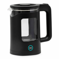 Чайник BQ (БИ-КЬЮ) KT2000G, 1,5 л, 1500 Вт, закрытый нагревательный элемент, стекло, черный, 86196739