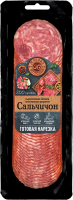 Колбаса Мясная история Сальчичон сырокопченая нарезка, 200г