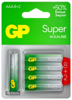 Батарейки GP Super Aaa, 8+2шт