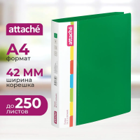 Папка на 2-х кольцах А4 Attache зеленая, 42мм, d кольца=35мм, F502/07