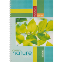 Тетрадь Attache Green Nature, А4, 96 листов, в клетку, на спирали, мелованный картон