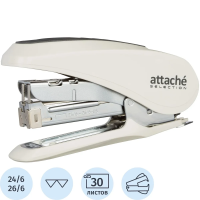 Степлер Attache Selection MSW2430(№24/6-26/6)до 30л,энергосбер,металл,белый