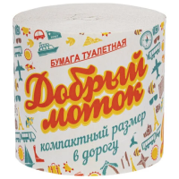 Туалетная бумага Добрый Моток без втулки, 1 слой, 1 рулон, 25 м, серая