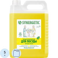 Средство для мытья посуды антибактериальное 5 л SYNERGETIC 'Лимон', 103500