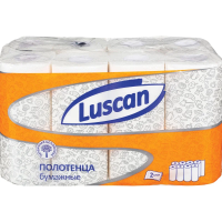 Бумажные полотенца Luscan 2 слоя, 8 рулонов, 12,5м, белые