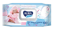 Салфетки влажные детские Aura Ultra Comfort Алоэ-витамин E, 100шт