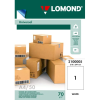 Этикетки самоклеящиеся Lomond 2100005, белые, 210х297мм, 50шт