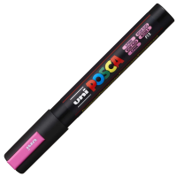 Маркер акриловый Uni Posca PC-5M флуоресцентно-розовый, 1.8 - 2.5 мм, круглый