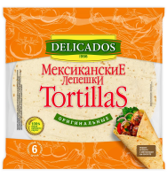 Лепешка мексиканская Delicados Тортилья пшеничная Оригинальная, 400г