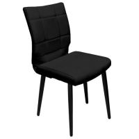 Стул для кафе Brabix Novita CF-060 экокожа черная, каркас металлический усиленный черный