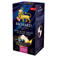 Чай Richard Royal Blackcurrant & golden apple, черный, 25 пакетиков