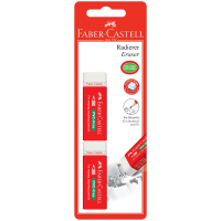 Набор ластиков Faber-Castell 'PVC-Free' 2шт., прямоугольный, картон. футляр, в пленке, 63*22*11мм, блистер