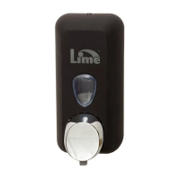 Диспенсер для мыла наливной Lime Color черный, 500мл