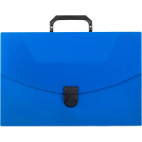 Папка-портфель Attache синяя, А4, 1 отделение, пластик, 40мм