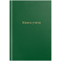 Книга учета Officespace А4, 96 листов, в клетку, бумвинил, зеленая