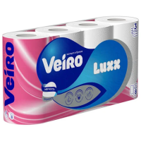 Туалетная бумага Veiro Luxoria 3 слоя, 8 рулонов, 17 м, белая
