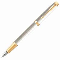 Перьевые ручки класса Люкс Parker IM Premium Pearl GT синяя, корпус жемчужный лак, позолоченные детали, 21436