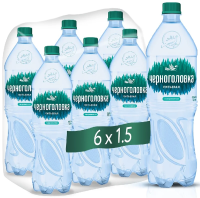 Вода Черноголовка питьевая газированная, 1.5л x 6 шт