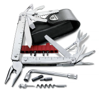 Мультитул Victorinox SwissTool Plus, 115мм, 39 функций в кожаном чехле