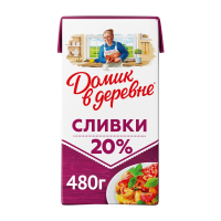 Сливки Домик в деревне стерилизованные 20%, 480г
