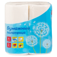 Бумажные полотенца Officeclean 2 слоя, 4 рулона, 11,6м, белые с тиснением, 279675